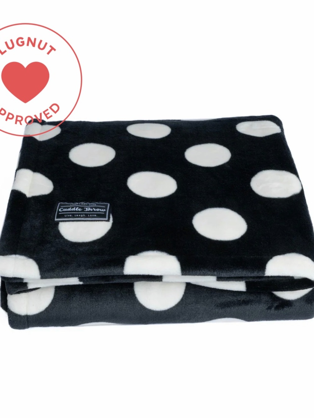 Lug Cuddle Throw Blanket Black Large Dot